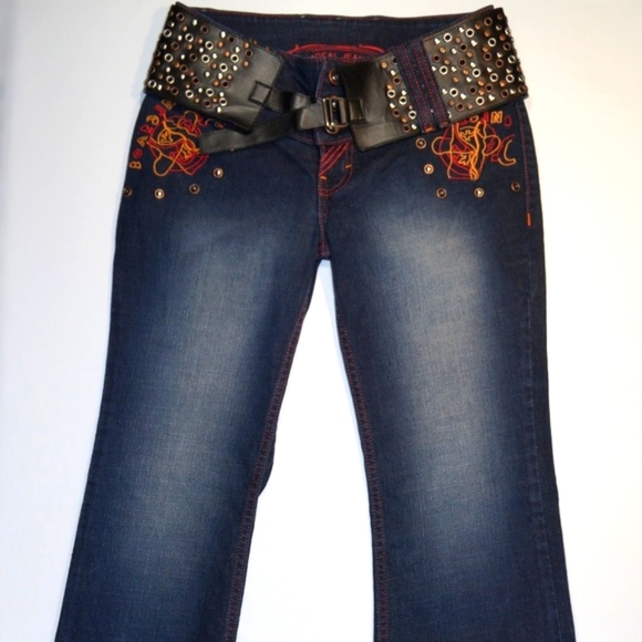 -NWOT- DEAL JEANS Dark wash Flare leg size 10/M - Picture 2 of 8